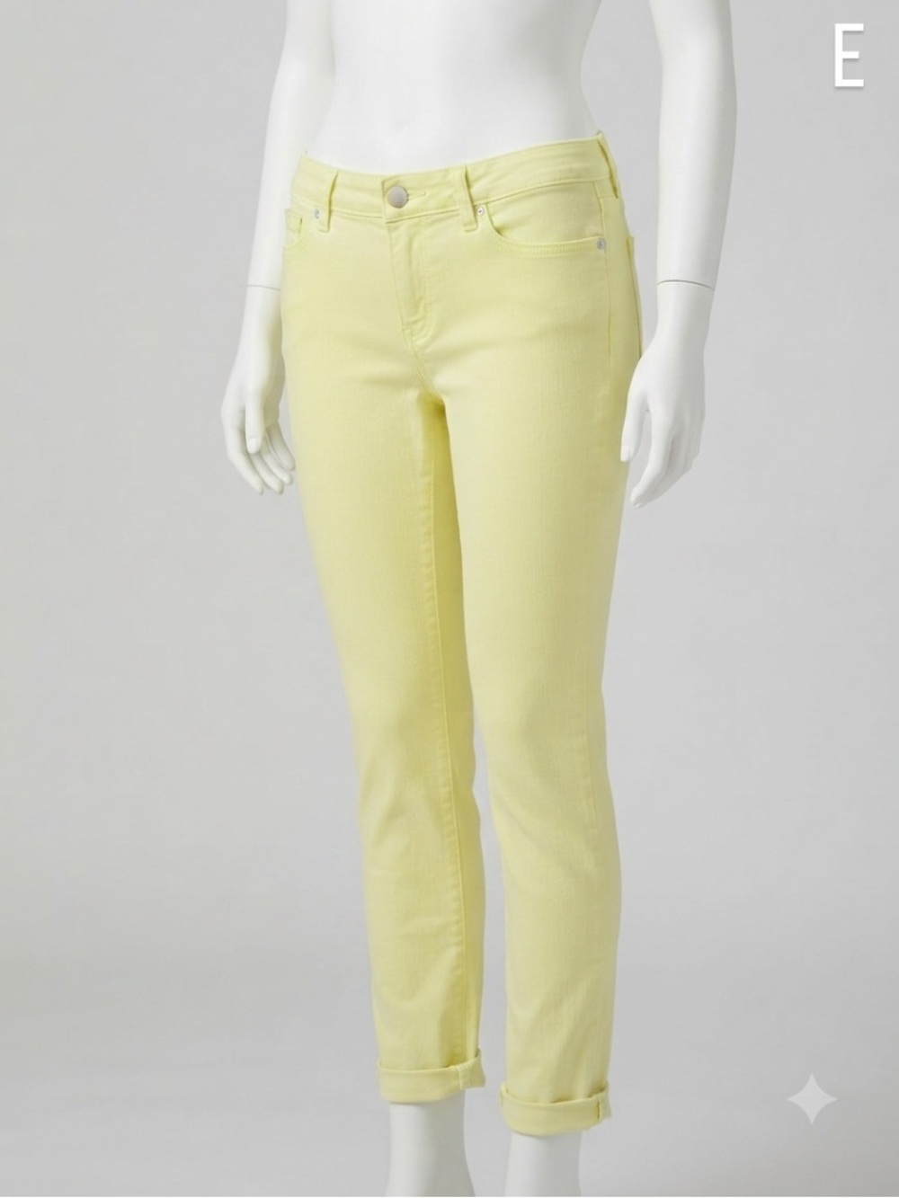 Jessica Simpson Pastel Yellow Cropped Slim Jeans